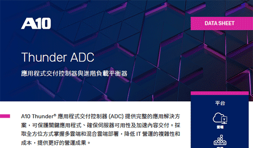 Thunder ADC- 應用程式交付控制器與進階負載平衡器