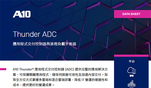 Thunder ADC- 應用程式交付控制器與進階負載平衡器